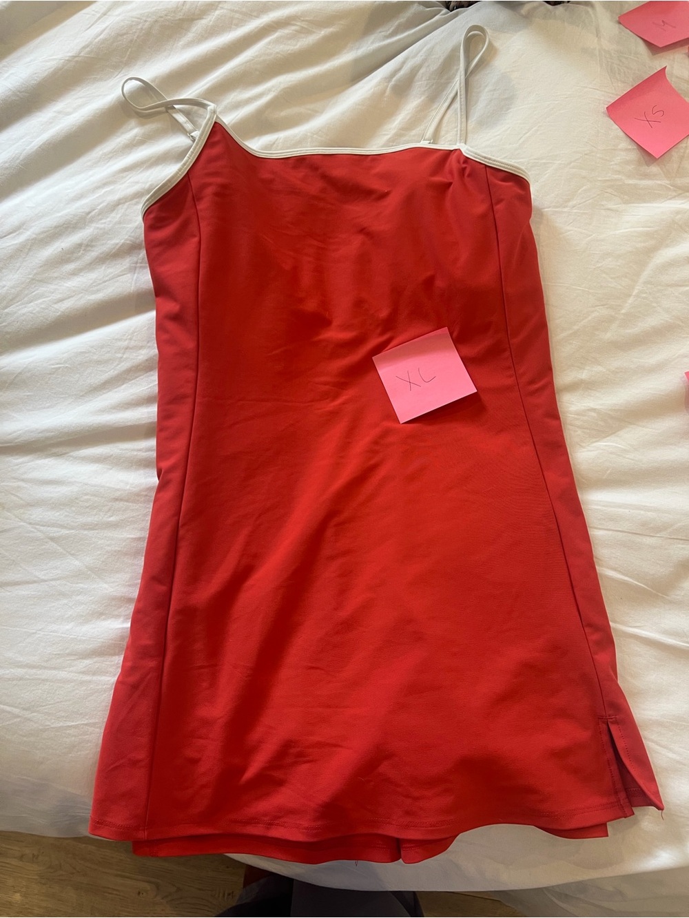 Old Navy Red Slip Dress with White Trim